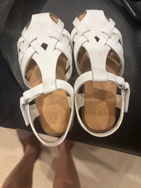 Cat & Jack White Woven Strap Sandals